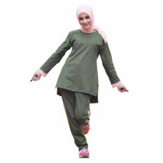 Qirani Setelan Baju Olahraga Muslimah - Hijau