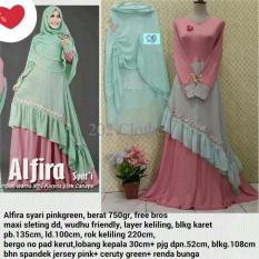 Queen Baju Gamis Jumbo Syari Afira- Gamis Wanita Muslim- Gamis Jersey XL Ori