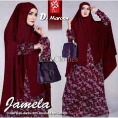 Queen Baju Gamis Jumbo Syari Jamela- Gamis Wanita Muslim- Gamis Jerse XL Ori