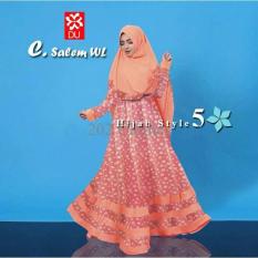 Queen Baju Gamis Jumbo Syari Style- Gamis Wanita Muslim- Gamis Bunga Syari X