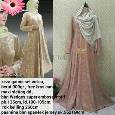 Queen Baju Gamis Jumbo Syari Zeza- Gamis Wanita Muslim- Gamis Wafel XL SALE