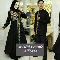Queen Gamis Maxi Couple Mewah- Couple Gamis Dress XL- Gamis Sarimbit Gold