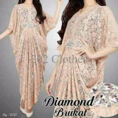 Queen Kaftan Brukat Diamond Baju Kaftan Jumbo Gamis Jumbo