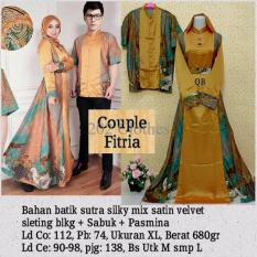 Queen Kebaya Fitria Batik Couple - Baju Pesta Kebaya Batik Couple Kuning