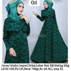 Queen Maxi Dress Brukat Gaun Pesta Modern- Kebaya Brukat Bungas Tosca