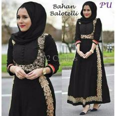 Queen Maxi Dress Brukat Gaun Pesta Modern- Kebaya Brukat Manila Hitam