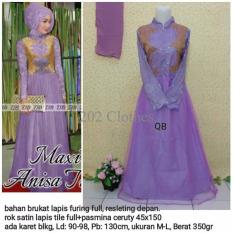 Queen Maxi Dress Kebaya Anisa Tile- Baju Pesta Brukat Ori Dhabi