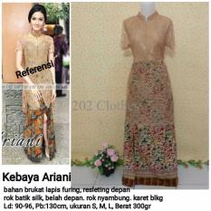 Queen Maxi Dress Kebaya Ariani Batik Gold- Baju Pesta Brukat Ori Dhabi
