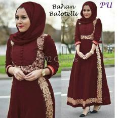 Queen New ORI Maxi Dress Brukat Gaun Pesta Modern- Kebaya Brukat Manila Navy