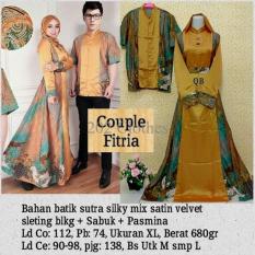 Queen New ORI Sarimbit Fitria Gold Couple Batik Sarimbit Keluarga Batik Sarimbit