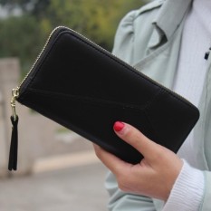 Quincy Label Leowi Puzzle Wallet / Dompet Wanita PREMIUM - Black