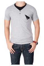 QuincyLabel T-shirt Double Button With Pocket - Grey