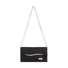 Quinta Golden Flip Croco Tas Wanita - Black