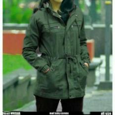 R2G Store - Jaket Parka Kanvas Wanita Hijau Army