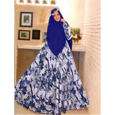 R2G Store - syar'i monalisa / busana muslim wanita - biru motif