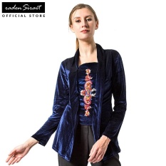 Raden Sirait Kebaya Jawa Velvet XXL NAVY
