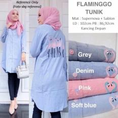 Rahayu Flaminggo Tunik Warna Denim