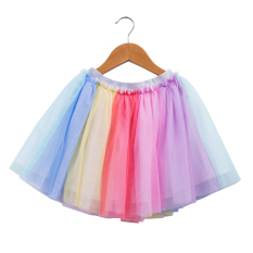 Rainbow Gadis Anak Perempuan Kecil Rok Tutu Rok (Warna Pelangi)