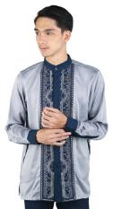 Raindoz RYR 010 baju muslim sarimbit pria - bahan cotton - bagus dan menarik (Abu-Abu)