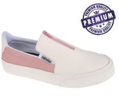 Raindoz Sepatu Slip On Wanita Putih pink - RAK 031