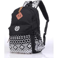 Raindoz Tas Ransel Distro Sekolah Kuliah Kerja Canvas RMN003 - Hitam