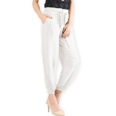 Raissa Comfy Jogger Pants - Katun Rayon - White