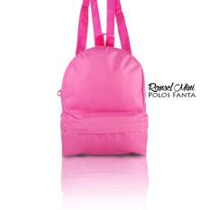 Raisya Tas Fashion Ransel Mini Canvas Polos - Fanta