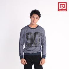 Ramayana - AR89 - Kaos T-shirt Sablon 90 Corak Abu Lis Navy - AR89 (07969573)