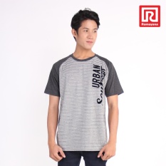 Ramayana - A/X House - Kaos T-Shirt Pria Raglan Urban - Oblong – Salur Fider – Abu Kombinasi lengan misty79 – A/X House (07973281)
