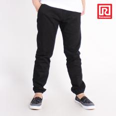 Ramayana - Diesel House - Celana Panjang Jogger Pria Twill Stretch Hitam - Diesel House (07971657)