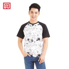 Ramayana - Disney x Ramayana - Kaos T-shirt Disney Hand Sketch Full Printed Putih/Hitam