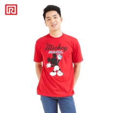 Ramayana - Disney x Ramayana - Kaos T-shirt Disney Mickey Back Writing Full Printed Merah