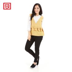 Ramayana - JJ Jeans - Blouse Double Ruffle Vest Kuning Mustard