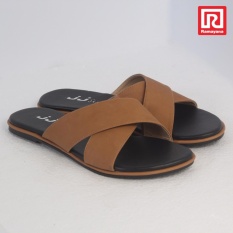 Ramayana - Jj Shoes - Sandal Flat Wanita Motif Silang Kunir – Jj Shoes 07970811 (36)