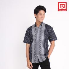 Ramayana - Rama Batik - Kemeja Batik Printed Lengan Pendek Katun Abu Abu – Batik Rama (07972362)
