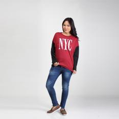Ramayana - Sarai - Sweater Wanita Nyc Baby Terry Maroon - Sarai (07972453)