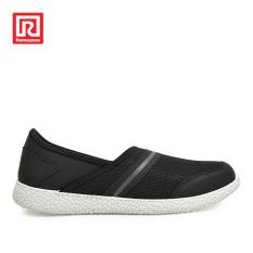 Ramayana - Worldstar - Sepatu Slip On Wanita Polos Variasi Strip Hitam