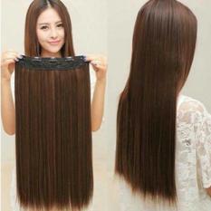 Rambut Palsu Wanita Hairclip Lurus Ligtbrown Lurus