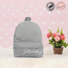 Tas Ransel Wanita - Harga Grosir - RM Mini Polos Abu Abu - JETCOMEBAG