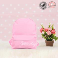 Tas Ransel Wanita - Harga grosir - RM Mini Polos Pink - JETCOMEBAG