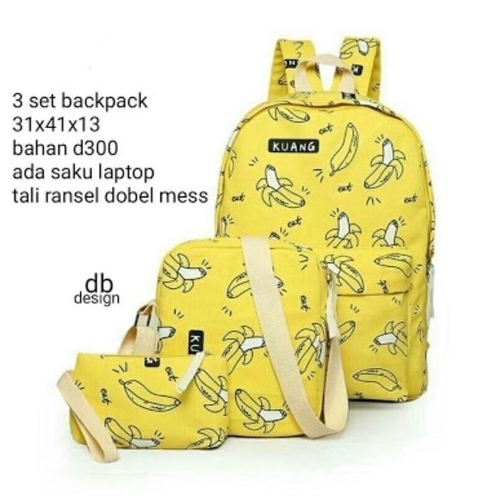 Tas Ransel Murah / Tas Murah / Backpack Sale / Backpack set / ransel wanita 3 in 1 banana