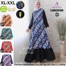 RATU SHOPPING Gamis lgk2036 batik balotelly Super jumbo besar polos / gamis motif / pesta balotelly gamis batik gamis motif bunga/ gamis busui / gamis bumil / gamis big size / gamis plush size / gamis pesta / gamis harian / gamis fashion / gamis trendy