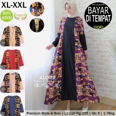 RATU SHOPPING Gamis lgk2043 rami balotelly gamis motif batik gamis motif bunga/ gamis busui / gamis bumil / gamis jumbo / gamis big size / gamis plush size / gamis pesta / gamis harian / gamis fashion / gamis trendy