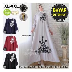 RATU SHOPPING Gamis lgs2004 balotelly XXL XXXL Super jumbo besar polos / gamis motif / pesta balotelly gamis batik gamis motif bunga/ gamis busui / gamis bumil / gamis big size / gamis plush size / gamis pesta / gamis harian / gamis fashion / gamis trendy