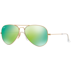 Ray-Ban RB3025 112-19 Aviator Kacamata Unisex - Crystal Green Mirror Multi Light Green