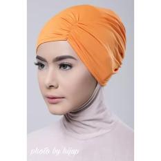 Razha Inner Ciput Swing Daleman Jilbab Kerut Ala Risty Tagor Orange