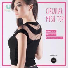 Ready Blouse Wanita Murah Surabaya Circular Mesh Top Black Wedges Supe