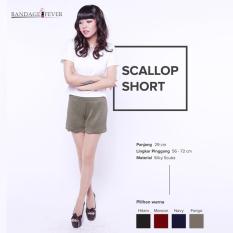 Ready Hotpants Wanita Murah Surabaya Scallop Short Fango Silky Scuba