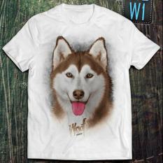 Ready Kaos Anjing Husky Unisex Murah Surabaya 031 Soft Katun Dingin