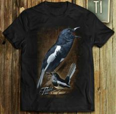 Ready Kaos Burung Unisex Murah Surabaya 002 Soft Katun Dingin